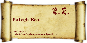 Melegh Rea névjegykártya
